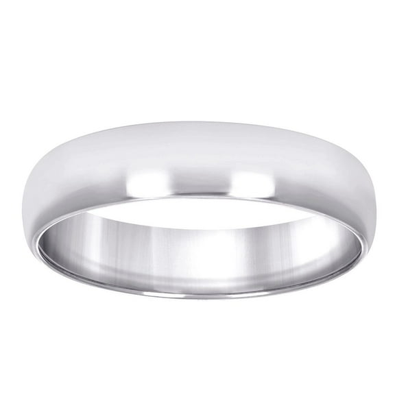 925 Sterling Silver Unisex 6mm Comfort-Fit Domed Wedding Band Ring Size 13 Wedding Band for Women and Men