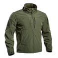 thumbnail image 6 of Hsovts Mens Tactical Softshell Hooded Jackets Waterproof Windproof Fleece Lined Coat For Men Outdoor Hiking Fall Winter Wear Green L, 6 of 6