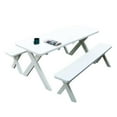 thumbnail image 5 of Yellow Pine Cross Legged Picnic Table with 2 Benches Size 6ft, 8ft, 5 of 15