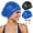 Black+Blue, variant on Virsidi 2 Pack Swim Cap for Women Men Adult, Silicone Swimming Caps for Short Long Hair, Waterproof Swim Hats Bathing Caps to Keep Hair Dry with Nose Clip and Earplugs