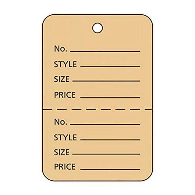 SSWBasics Grandes Étiquettes de Prix Perforées Non Enfilées - 1,000 Inclus