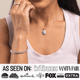 thumbnail image 3 of Cate & Chloe Sage 18k Rose Gold Plated Pendant Necklace with Simulated Diamond Crystals for Women, 3 of 10