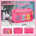 thumbnail image 3 of Estuche de maquillaje Geetery Chenille Letter Bag de nailon, color rojo rosa, 3 of 6