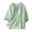 a-294Green72, variant on VNKIDY Womens Solid Color V Neck Three Quarter Puff Sleeve Embroidered Tie Neck Blouse For Summer Daily Wear Vacation Outings Red XXL