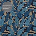 thumbnail image 3 of Honeii Blue Leaves A Print Shower Curtain 72x72in,Bathroom Curtain,Waterproof Fabric Shower Curtain Set with Hooks, 3 of 4