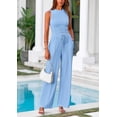 thumbnail image 4 of Conjunto Coordinado PRETTYGARDEN Top Corto de Tirantes Veraniego Azul Claro M, 4 of 8