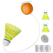 BLEEUS Badminton Training Tool Self-study Badminton Rebound Device (with 3 Balls) Sporting Supplies (With 3 Balls)