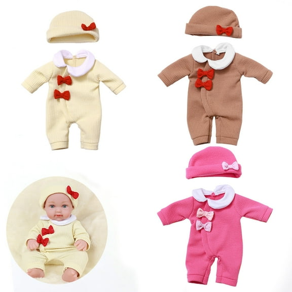 kttectoa Kids Toys Reborn Doll Girl Clothes 30cm 12in Simulation Doll Christmas Costume Red Brown Pink Black Doll Fit Gift for Kids Ages 3  Holiday Puzzle Playhouse Christmas Gifts