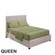 thumbnail image 1 of Juego de ropa de cama para el hogar Sábana de cama Funda de colchón Funda de almohada Juego de ropa de cama de poliéster de color sólido, Verde, Reina, 4pcs / set Eigraketly HA6267-32B, 1 of 7