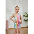 thumbnail image 6 of Gymnastics Leotards for Girls Rainbow Unicorn Toddlers Kids Tumbling Outfit Dance Unitard Biketards with Shorts, 6 of 6