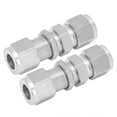 thumbnail image 2 of Safe Durable Compression Bulkhead, Stainless Steel Fitting Bulkhead, For Water Pipes 316 Stainless Steel Gas Pipes Oil Pipes Ф10, 2 of 8