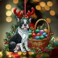 thumbnail image 4 of Christmas Ornament Adorable Dog Design for Holiday Decor Tree Decoration or Gift for Dog Lovers/ Christmas Ornament 2D Flat 8Cm M, 4 of 6