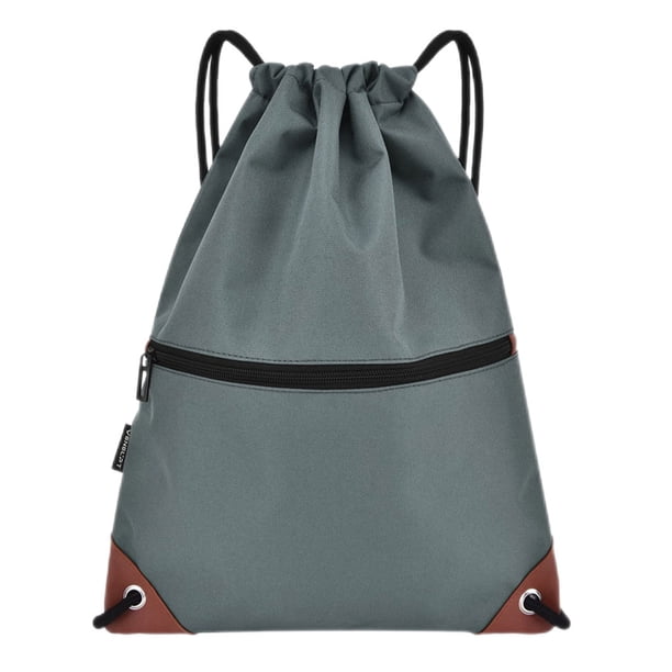 Soidarity con cordón Impermeable Correa ajustable para el hombro Entrenamiento al aire libre Camping Almacenamiento Bolsa deportiva Bolsillo gris Ropa Deportiva, Zapatos Gris Soidarity OD023469-03