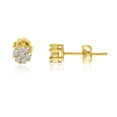 thumbnail image 3 of 14k Yellow .25 Ct. Gold Clustaire Earrings, 3 of 3