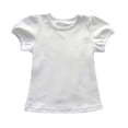 thumbnail image 3 of Splozh Shirts Girls 1-14 Years Casual Basic Solid Summer Girls Fashion Short Sleeve Tees Girl Shirt Tshirt for Girls,White,7-8 Years, 3 of 7