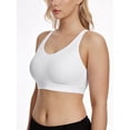 thumbnail image 2 of Deyllo Seamless Sport Bras for Women High Impact Workout Bras Non Padded Breathable White Yoga Exercise Bra Clothes Size 40B, 2 of 4