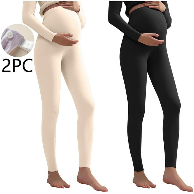 Pregnant Women's Solid Color Adjustable Waist Bottom Pants For Warmth And Underwear