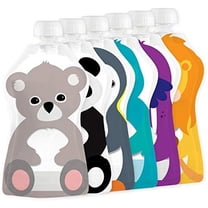 Squooshi Reusable Food Pouches | 6 Small 3.4 oz Pouches