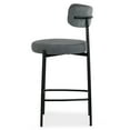 thumbnail image 6 of Set of 2 Amery Iron Frame Vintage Gray Faux Leather Counter Stool, 6 of 6