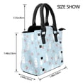 thumbnail image 2 of Lsque Easter Rabbit Pattern Leather Rivet Shoulder Bag – Elegant Genuine Leather & Microfiber PU Crossbody with Detachable Adjustable Strap, 2 of 5