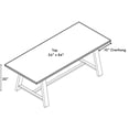 thumbnail image 7 of KFI Studios Urban Loft 7' x 3' Dining Table, Solid Wood Barnwood Top, 7 of 7