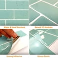 thumbnail image 4 of Walplus 12" x 6" 12 sheets Peel and Stick Tile Backsplash for Kitchen Bathroom Decor Kitchen Decor Capri Sea Glossy, 4 of 7