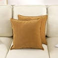 thumbnail image 2 of Set of 2 Decorative Pillows for Sofa, Yamaziot Throw Pillows Cushion for Couch Living Room Sofa Pillow Accent Pillow, 18"x18", Solid Yellow, Chenille, with Inserts, 2 of 8