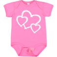thumbnail image 3 of Inktastic Three White Hearts Boys or Girls Baby Bodysuit, 3 of 5