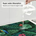 thumbnail image 5 of ZNDUO Absorbent Dish Drying Mat, Microfiber Vector Tropical Plants Birds Pattern Dish Drying Pad for Kitchen Counter, 24 x 18 Inch, 5 of 8