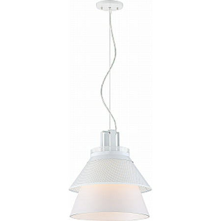 

NUVO Lighting 1 Light Kyto LED Pendant with White Opal Glass Brushed Nickel Finish