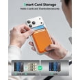 thumbnail image 5 of for MagSafe Wallet with Stand, 5 Card Holder, Slim Leather Magnetic Wallet for iPhone 17/16/15/14/13/12 Pro Max Plus Air Series, 3 Card Slots & 1 Cash Slot,Brown, 5 of 7