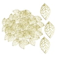 thumbnail image 1 of AMLESO 100 Pcs Breloques Feuille Creuse pour Fabrication de Bijoux Collier DIY, Or, 1 of 6