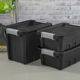 thumbnail image 4 of Sterilite 7.5 Gal Industrial Storage Totes w/ Latch Lids, Black (18 Pack), 4 of 10