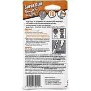 Gorilla Super Glue Brush And Nozzle Dual Option Fast 10 Second Setting Impact Tough 10g Dries Clear, 4-Pack