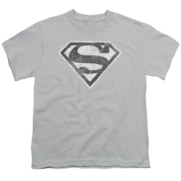 Superman - Grey S - Youth Short Sleeve Shirt - X-Large