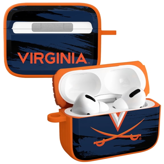 Virginia Cavaliers Paint Stripe HDX Case Cover Compatible with Apple AirPods Pro 1 & 2 by Affinity Bands
