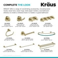 thumbnail image 6 of KRAUS Elie Bathroom Robe and Towel Hook in Brushed Gold, 6 of 9