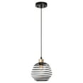 thumbnail image 4 of Vanity Art 1-Light Single Pendant Light with Metal Shade Lighting | Modern Fixtures Accent Ceiling Lights for Bedroom Entrance Doorway Dining Room Living Room Hallway Bathroom Pendants, 21101BK-BD, 4 of 10