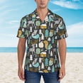 thumbnail image 2 of Balery Moose Squirrel owls tree Camisas hawaianas de manga corta para hombre, camisas playeras de corte holgado, camisas de vacaciones con botones,X-Large, 2 of 7