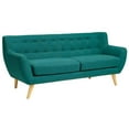 thumbnail image 1 of Modway Remark Sofa Moderne Rembourré en Tissu Capitonné Bleu Sarcelle, 1 of 5