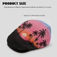 thumbnail image 4 of CHAQLIN Polyester Newsboy Cap for Driving Summer Hunting, Retro Lightweight Flat Cap, Palm Sunset, 4 of 4