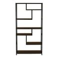 thumbnail image 3 of Household Essentials 6 Tier 65'' Tall Etagere Bookcase, Mid Century Walnut, 3 of 5