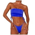 thumbnail image 2 of Tejiojio Clearance Sale Women's Swimsuit Womens Swimwear Tankini Tops Women Swimwear Tube Solid Bandage Two-Piece Swimsuit Bikini Swimming Beachwear, 2 of 3