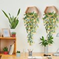 thumbnail image 4 of 2 Pieces Artificial Hanging Flowers Fake Hanging Plant Faux Eucalyptus Leaf Greenery Vine Outdoor UV Resistant Plastic Plants Home Garden Wedding Party Indoor Outdoor Decorations, 4 of 8