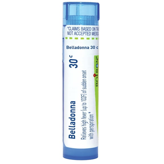 Boiron Belladonna 30C, Homeopathic Medicine for High Fever (Up To 102F) Of Sudden Onset With Perspiration, 80 Pellets