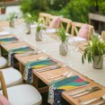 thumbnail image 5 of Cloth Napkins Set of 8 - 20x20 Inches, Boho Leaves Washable Reusable Table Napkins, Colorful Tropical Plants Bohemian Vintage Leaf Soft & Absortbent Dining Napkin for Party Wedding Hotel Restaurant, 5 of 9
