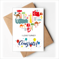 thumbnail image 1 of Heart Camel Lira National Flag Coconut Tree Wedding Cards Congratulations Greeting Envelopes, 1 of 3