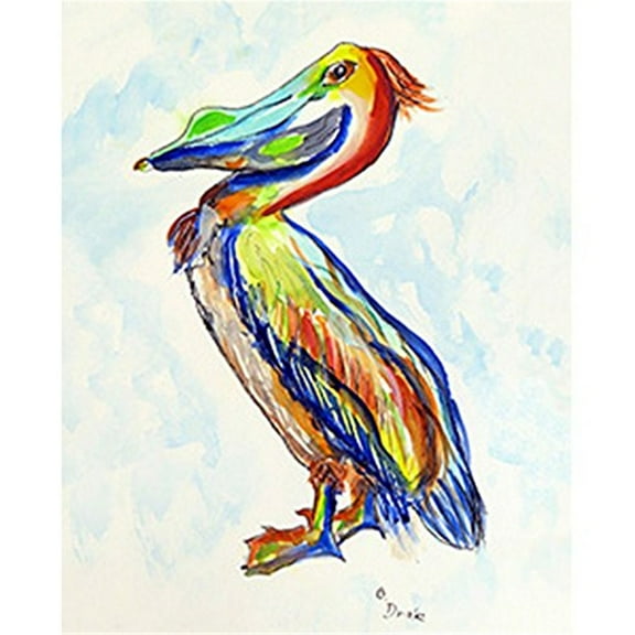 Betsy Drake  Sylvester Pelican A Flag (12.5x18)