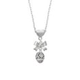 thumbnail image 2 of Delight Jewelry Silvertone X Heart Spacer Spinner Silver tone Bow Heart Necklace, 2 of 4