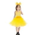 thumbnail image 6 of Riecok Flower Dresses for Kids Sleeveless Sequin Ruffle A Line Princess Dresses Halloween Birthday Party Kid Patchwork Tulle Skirt Formal Gown Dresses Yellow L, 6 of 8